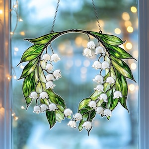 Lily of the Valley ACRYLIC  Suncatcher – Floral Window Hanging, Cottagecore Decor