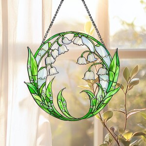 Lily of The Valley Suncatcher, Acrylic Floral Window Hanging