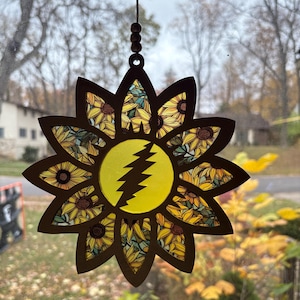Sunflower Bolt Suncatcher - Sunflowers (7.5")